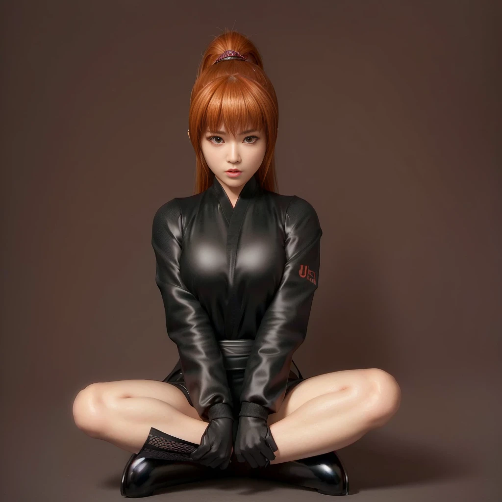 "KASUMI" (best quality,ultra-detalhado,Realistic:1.37), retrato, Detailed eyes and facial features, expression of anger, olhos castanhos, textura de pele delicada e suave, Corpo Perfeito, textura ultra realista,