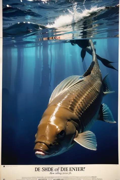 fish die，Protection of the marine environment，poster for