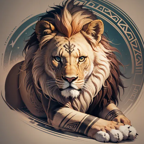 tattoo vector lion tribal --auto --s2