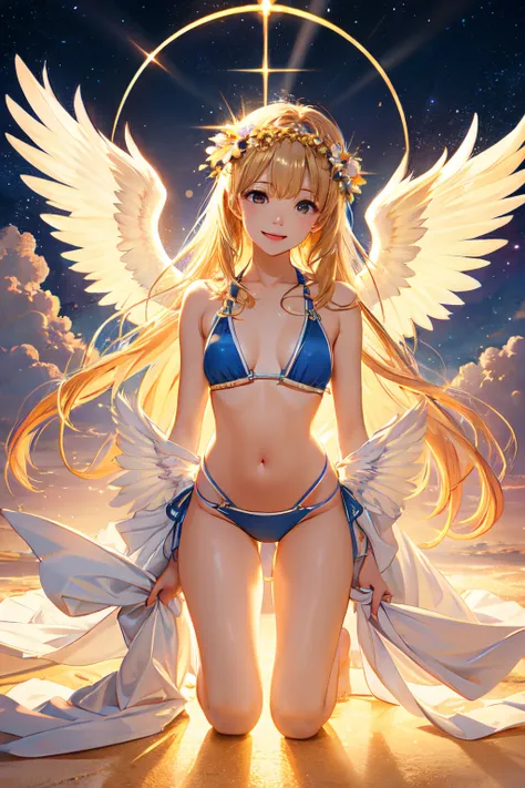 lighting like a movie、top-quality、angelicales、celestial realm、angel bikini、Angel wings、ssmile、Holy Light、Sunnyday、