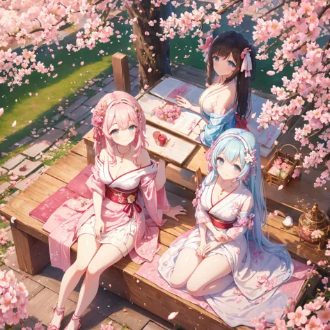 Girls under the cherry blossom tree，Flourish，People are prettier than flowers。Their delicate fingers caressed the petals of the cherry blossoms，Like a graceful dance，Attracted the attention of those around you。One of the girls named Xiaosha，Beautiful as a ...