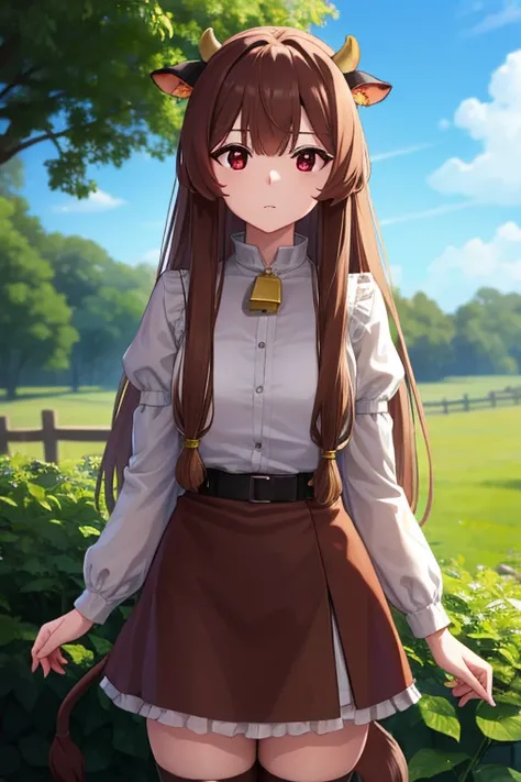 Lavtalia, Lavtalia, Animal ear, Brown hair, long whitr hair, raccoon ears, Raccoon girl, Raccoon tail, (red eyes:1.5), coda,
Rest arm garters, obi strip, Brown belt, brown robe, a skirt, juliet sleeves, longer sleeves, Fluffy sleeves, short  skirt,
BREAK l...