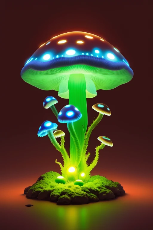 Bioluminescent mushroom