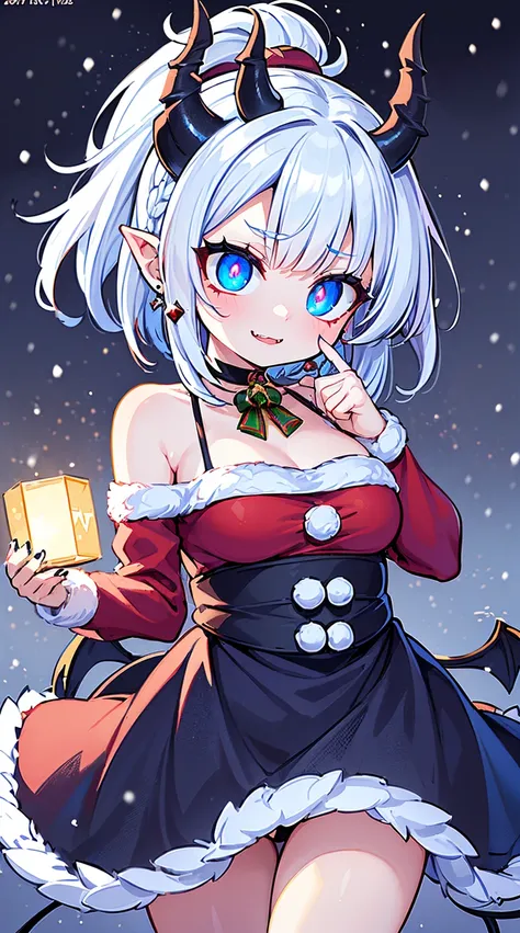 ((( (Winter background), (Snowing), (Christmas theme), (Slutty Santa outfit), ))) BLACKLIGHT, ((NSFW)), ((Medium Boobs)), realistic art, extremely delicate and beautiful, ultra-detailed, (1girl), ((Blue eyes)), floating, detailed light, illustration, dynam...