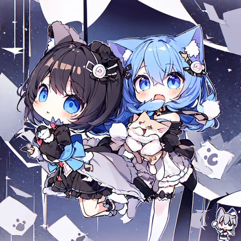 1girl,cat ears,(chibi:1.2),spoken question mark,