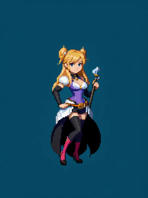 um close de uma imagem em estilo pixel de uma mulher com uma espada, 2 d sprite, /r/pixelarte | |, #pixelarte | |:3, Estilo Duelyst, Pixel Art Sprite, Sprite de corpo inteiro, Personagem de videogame Katana Zero, portrait knights of zodiac girl, SPRITE 2 D...