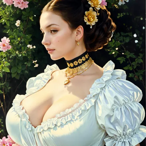 17 yearsold liv tyler with very huge boobs in a white dress with a gold necklace, beautiful maiden, beautiful   maiden, karol bak uhd, gorgeous woman, inspired by Franz Xaver Winterhalter, photo of beautiful, beautiful illustration uhd 4 k, beautiful allur...