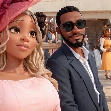 un gros plan d&#39;un homme noir africain avec les barbes et d&#39;une femme lors d&#39;une cérémonie de mariage, couple charmant, 🤬 🤮 💕 🎀, Regardez les détails, ils sont amoureux, 😭🤮 💔, Un couple élégant, Enfin, Dans le style de Nadine Ijewere, par Jeka K...