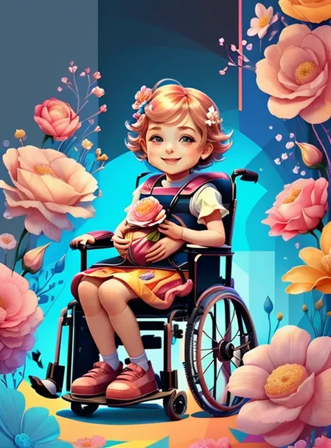 ) ((((cute baby girl smiling in a wheelchair and flowers)) ((Mikey)) - Criador: Walt Disney2023) ), ,, ( Walt Disney acolchoamento ,multidimensional geometric wall PORTRAIT, arte, Chibi,
Yang08k, lindo, Colouring,Rose
Primary works, qualidade superior, mel...