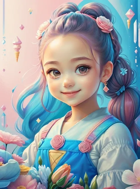 ) ((((cute baby girl smiling with ponytails holding ice cream and flowers) ((Mikey)) - Criador: Walt Disney2023) ), ,, ( Walt Disney acolchoamento ,multidimensional geometric wall PORTRAIT, arte, Chibi,
Yang08k, lindo, Colouring,Rose
Primary works, qualida...