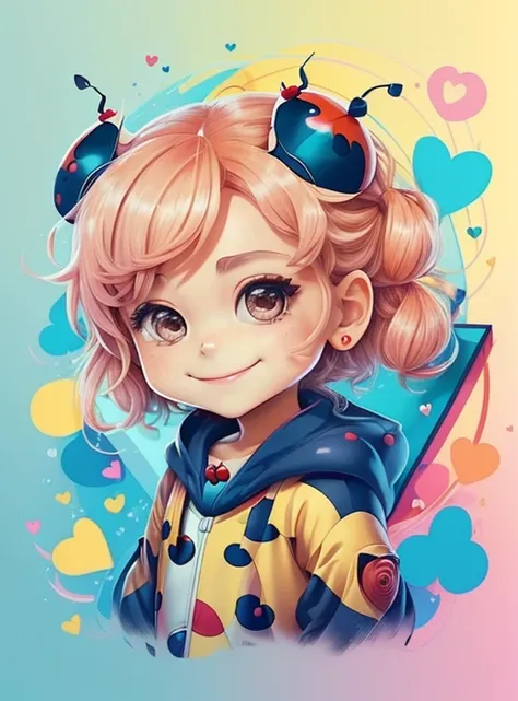 ) ((((cute ladybug smiling with hearts) ((Mikey)) - Criador: Walt Disney2023) ), ,, ( Walt Disney acolchoamento ,multidimensional geometric wall PORTRAIT, arte, Chibi,
Yang08k, lindo, Colouring,Rose
Primary works, qualidade superior, melhor qualidade, Arte...