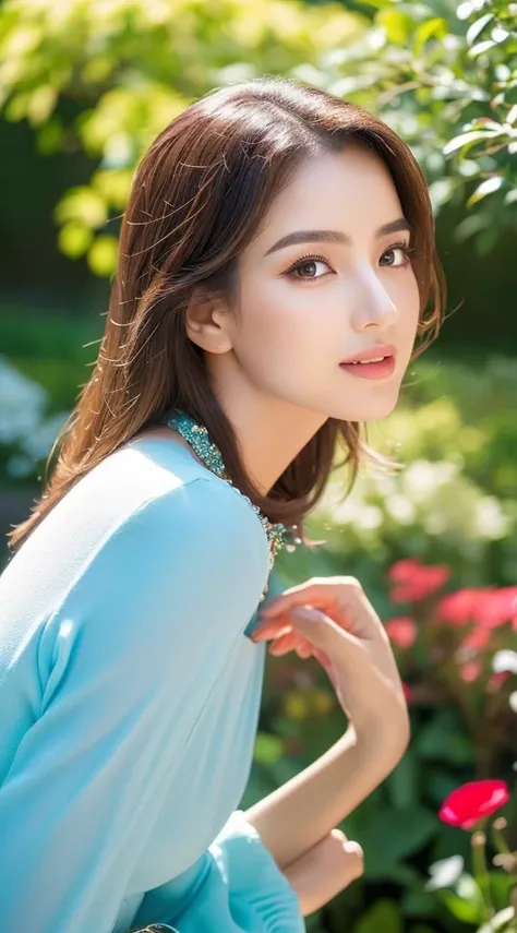 (a beautiful woman), (fine facial features and eye-catching eyes), (hair in perfect condition and styling), (gorgeous makeup with a touch of glamour), (elegant and fashionable outfit), (confident and captivating expression), (posing in a graceful manner), ...