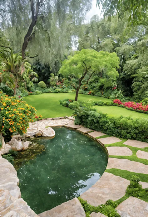 un lugar calido y bien hermoso, un bello jardin dorado con arboles brillantes y rios llenos de vida, a garden of eden, glorioso, majestuoso, divino, creacion divina, el paraiso divino creado por Dios, calles divinas, hermoso lugar, paraiso glorioso