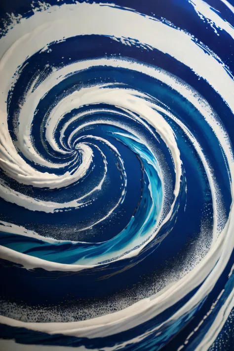 Album cover inspired by Katsushika Hokusai, behavioral characteristics, interactive art, swirling scene, blue spin, paint swirl aesthetic, hokusai style, Water ArtPhotoshop, water spin, water painting, an oil painting. swell sea, swirling fabric，Real pictu...