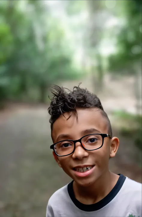 There&#39;s a boy wearing glasses and a t-shirt, Riyahd Cassiem, Alex, videoclipe, menino com rosto neutro, em frente a um fundo de floresta, slide show, Mohamed Chahin, ele tem cerca de 20 anos | curto, taken in the early 2020s, jewish young man with glas...