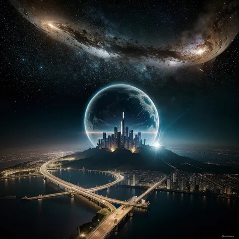 cidade do futuro, universo, Tecnologia, Magic, realidade,