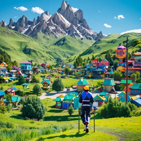 Dynamic image of the Walk Master game character walking on stilts against a vibrant background.
Overlay of game elements like stilts, trees, and mountains.
Incorporate the game logo creatively.
Use bold and contrasting fonts for the title and subtitle.