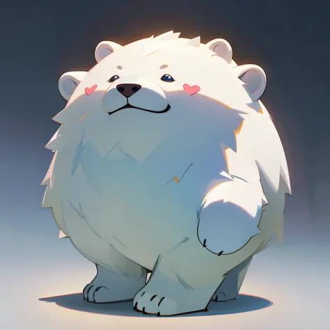 Cute super realistic little polar bear，different colored eyes，Dark eyes，Wearing a necklace・AI characters，tchibi，Nice and fluffy，Potato, Fluffy,Logo Design，comic strip，Movie Light Effects，3D vector art，Cute quirky，Fantasy Art，Background bokeh，handdraw，digit...