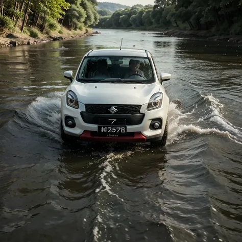 swift suzuki in river