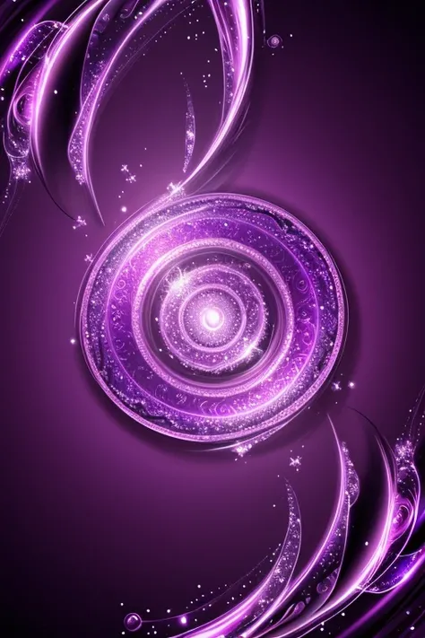 a magical swirl on a purple clear background