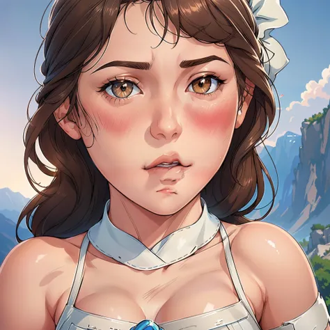 white dress, looking at viewer, outdoors, sky, embarassed, blush, blue sky, day, sleeveless, blush, parted lips, bare shoulders, mikyung
thighhighs, (masterpiece, realistic:1.3), (extremely intricate:1.2), (photorealistic:1.4), (extremely delicate), (ultra...