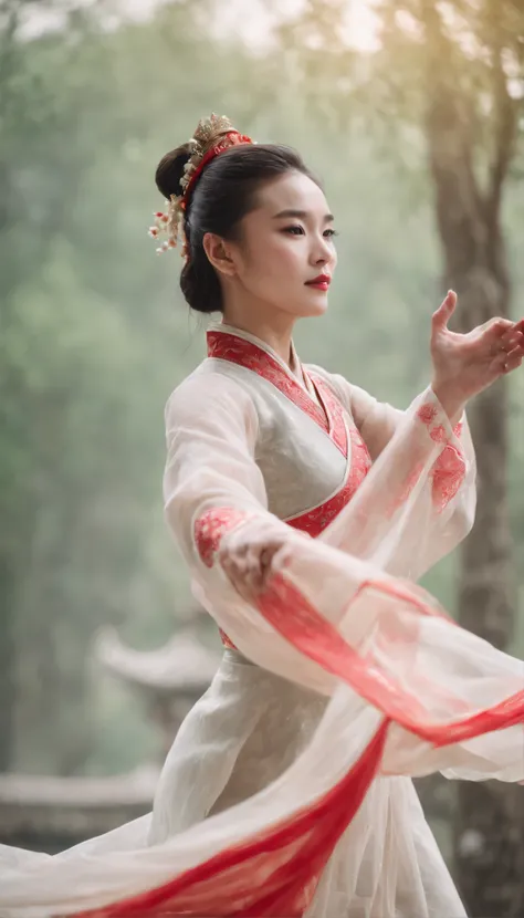 Beautiful girl performs traditional Chinese dance。