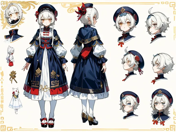 (masterpiece, best quality) detailed, character sheet, lots of items, many details), aristocratic girls, gentle, cute, beautiful...