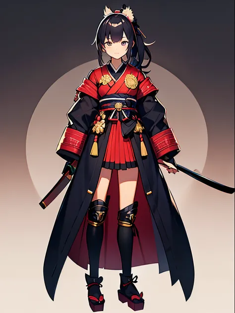 samurai girl, full body