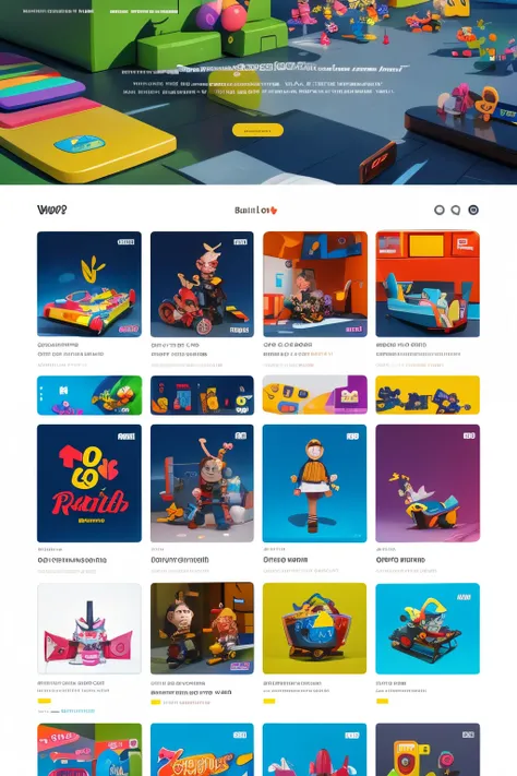 toys website, ui, ux