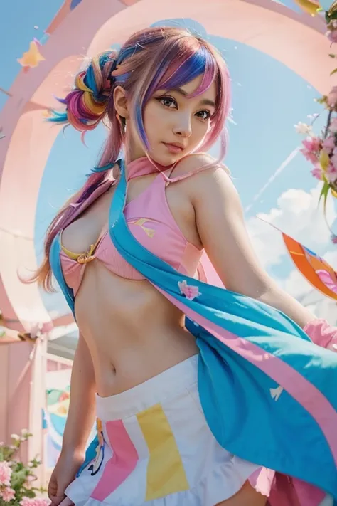 Anime girl with colorful hair and colorful dress, rossdraws pastel vibrant, rossdraws cartoon vibrant, anime style 4 k, Beautiful anime portrait, artgerm colorful!!!, ! dream artgerm, beautiful anime girl, anime styled digital art, Anime Art Wallpapers 4K,...