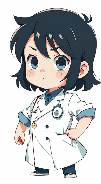 Doctor Boy。。Cartoon vector style, change!, Avatar picture， Flat anime style, Cartoon minimalism, Flat vector art, flatillustration, Cartoon Cute,