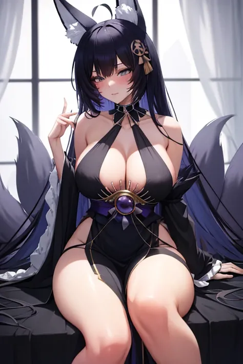 anime - style image of a woman in a black dress sitting on a bed, seductive anime girl, woman in dress, beautiful alluring anime woman, cute anime waifu in a nice dress, perfect black haired girl, attractive anime girl, beautiful alluring anime teen, beaut...