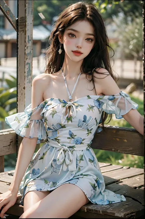 bare shoulders, dress,fashi-girl, ((cowboy shot)), (best quality, masterpiece:1.2), ultra-detailed, (realistic:1.37), beautiful,...