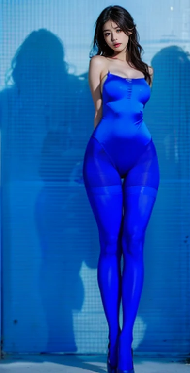 A group of dancers from the Western Regions，The face of a woman in the Western Regions，Klein blue pantyhose，Bright blue stockings，Blue stockings，Blue pantyhose，Super detail，hyper HD,A high resolution,1080p,Anatomically correct，ccurate，huge tit，Cocked butto...