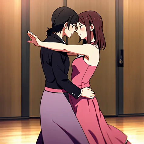 2girl Woman dance waltz with another woman, yuri