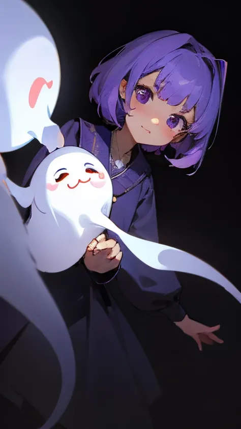 ((cute)), ghost, a girl, purple