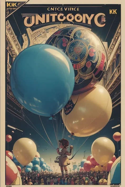 (retro vintage comic style:1.4), balloon animal, intricate, (best quality, masterpiece, Representative work, official art, Professional, unity 8k wallpaper:1.3)