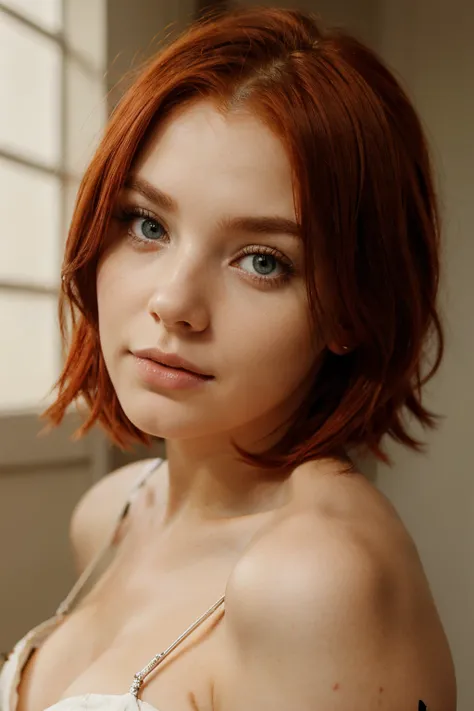 red hair girl with stunning eyes