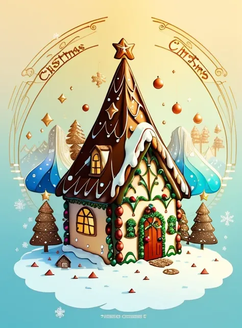 (cute christmas tree and a gingerbread house), Munchkin ,Geometric multidimensional wall portrait, livro de arte, Tchibi,
Yang08k, Beautiful, Colouring,
Obras, of the highest quality, best quality, Arte Oficial, Beautiful and Aesthetic,