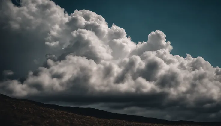 Capture a creative shot of soft, billowing clouds in the sky, using their soft and fluffy textures as a natural abstract background.