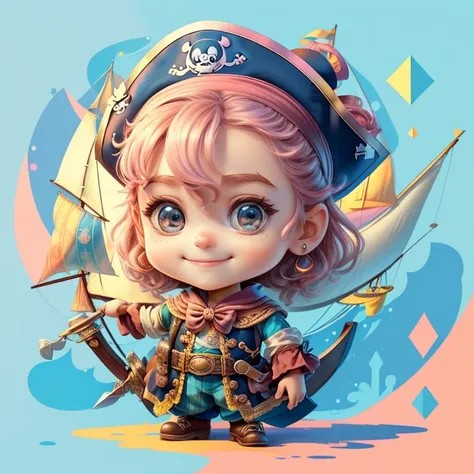 ) ((cute baby girl pirate smiling with a ship and sword) ((Mikey)) - Criador: Walt Disney2023) ), ,, ( Walt Disney acolchoamento ,multidimensional geometric wall PORTRAIT, arte, Chibi,
Yang08k, lindo, Colouring,Rose
Primary works, qualidade superior, melho...