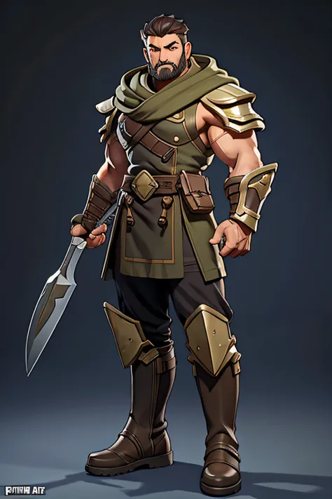 buff hunter, robes, light armored boots, forearm guards,