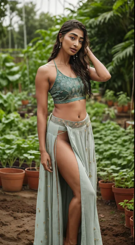 [( photograph of  hottest celebrity pooja hegde (p00j4) (poojah) )] ( ( full body shot,random shot), (no makeup )  tattooed woma...