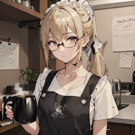 ⓪action： drinking coffee, (coffee mug:1.4) ①quality：(ultra-detailed:1.3), masterpiece, 8k, extremely detailed cg, (1 girl), perf...