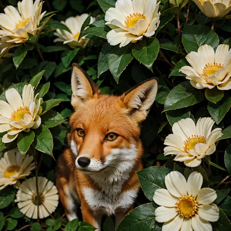 Fox flowers leaves