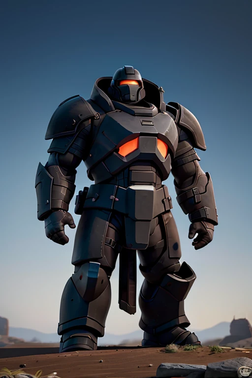 A Giant War forged Juggernaut soldier with black armor.