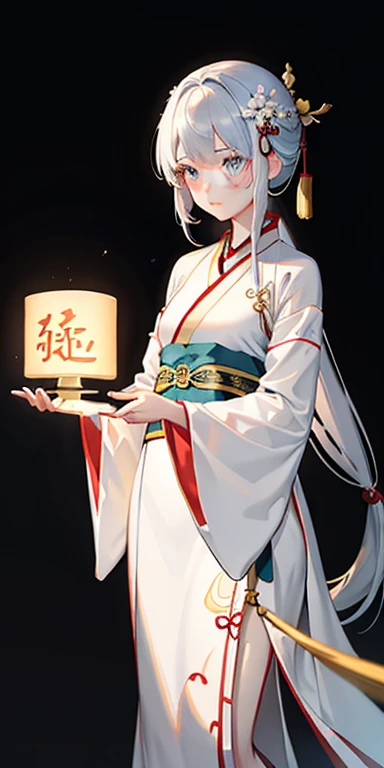 1girl, (hanfu), with light glowing, sidelighting, Wallpapers,full bodyesbian