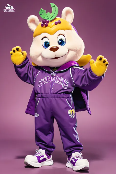 Grape mascot character、For elementary school boys