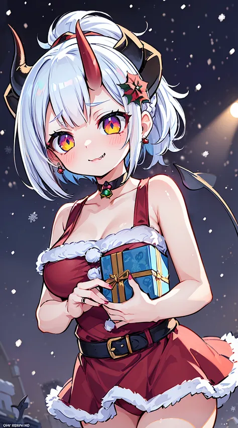 ((( (Winter background), (Snowing), (Christmas theme), (Slutty Santa outfit), ))) BLACKLIGHT, ((NSFW)), ((Medium Boobs)), realistic art, extremely delicate and beautiful, ultra-detailed, (1girl), ((Blue eyes)), floating, detailed light, illustration, dynam...