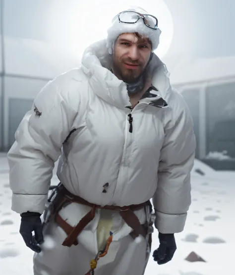 convert this into game character with snow background